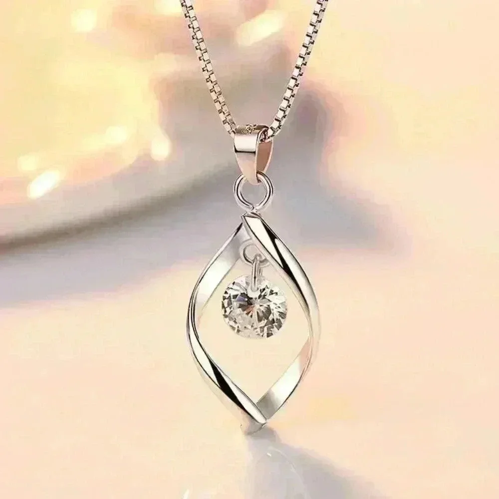 Silver Twist Necklace - Picture 1 of 5